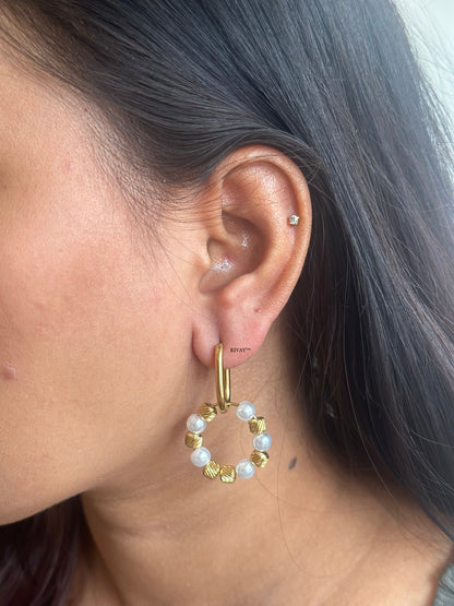 Amore two way pearl earrings