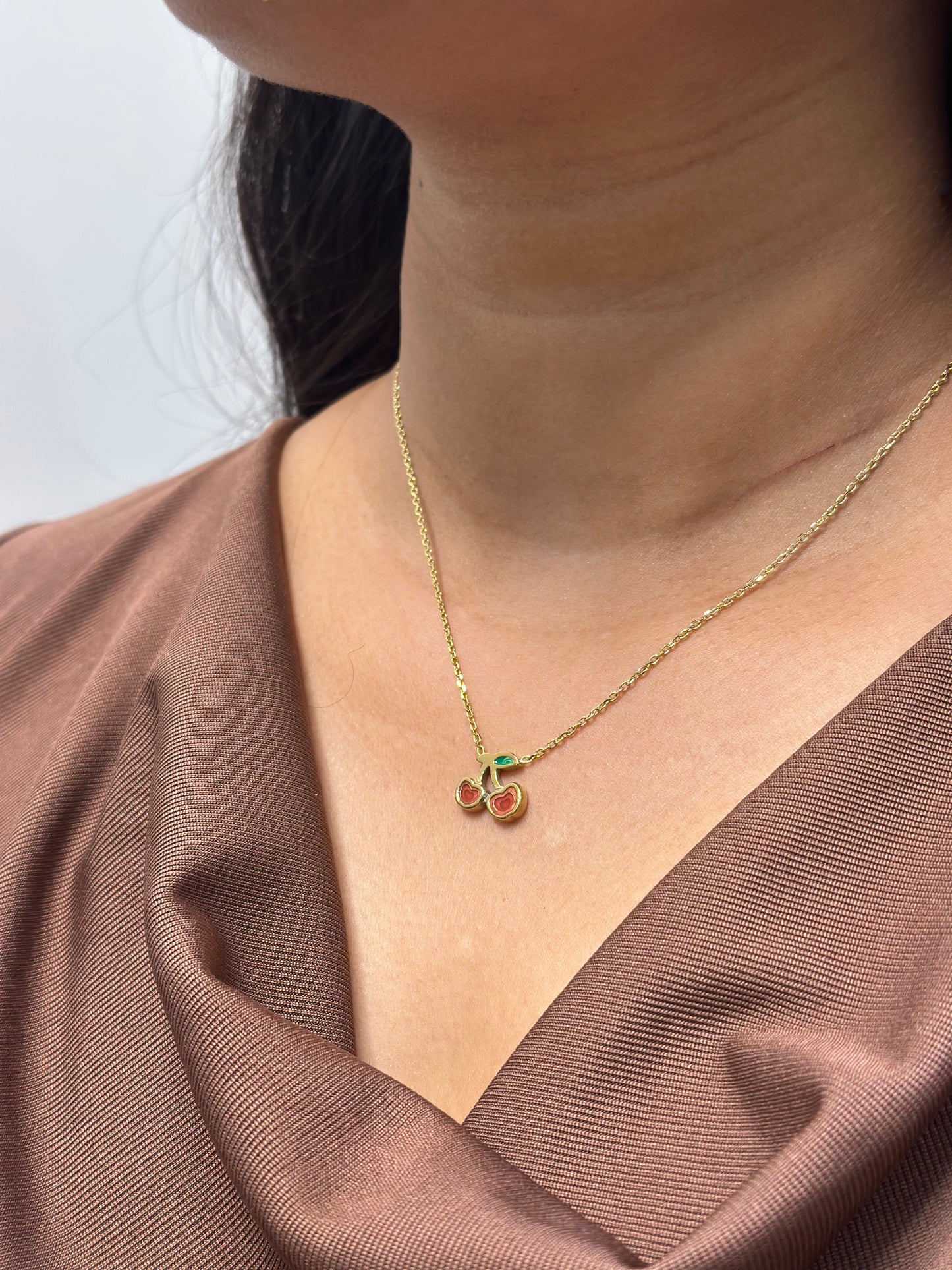 Cherry pendant necklace