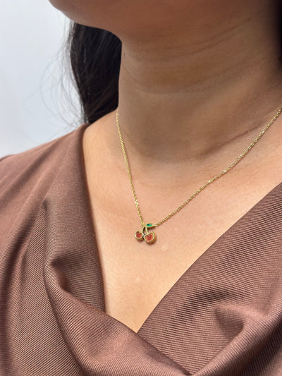Cherry pendant necklace