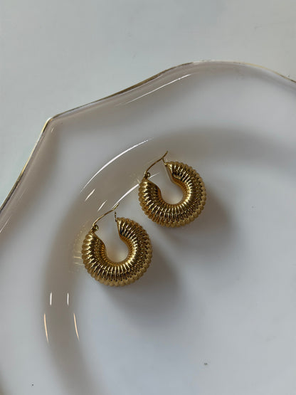 Spiral hoop earrings