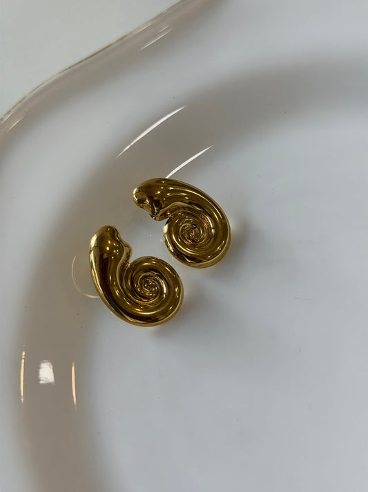 Luxe bean statement earrings