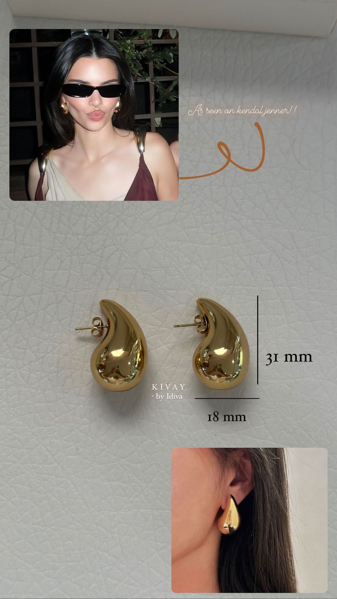 Drop earrings