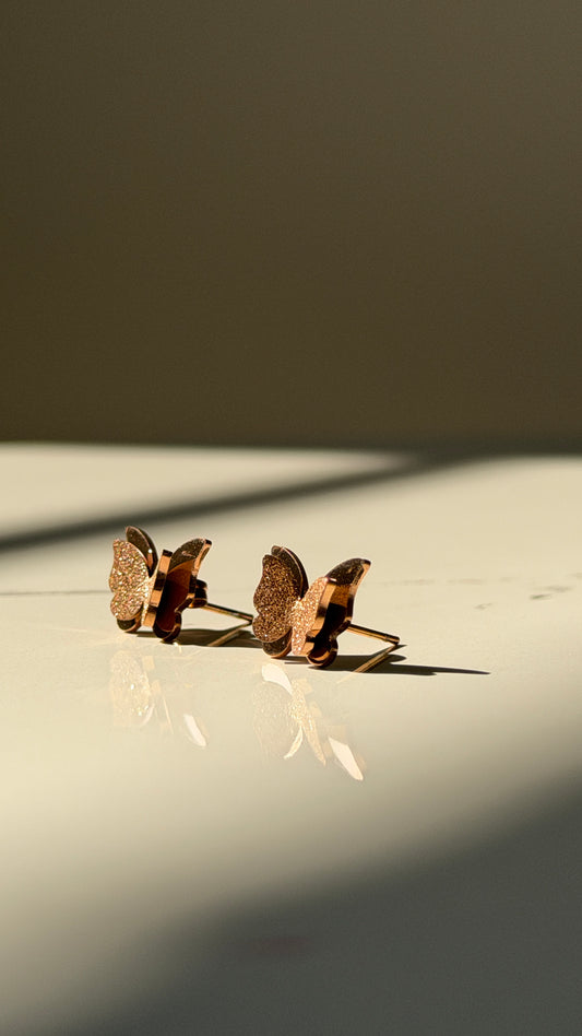 Butterfly stud earrings