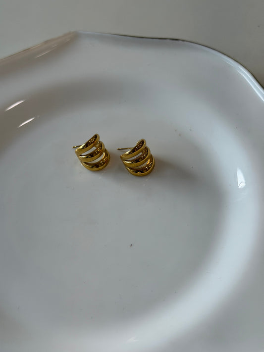 Trio stud earrings