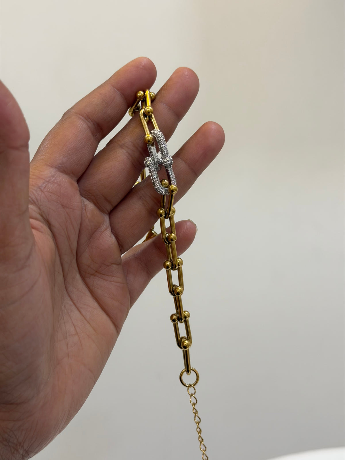 Luxe rosa chunky statement bracelet
