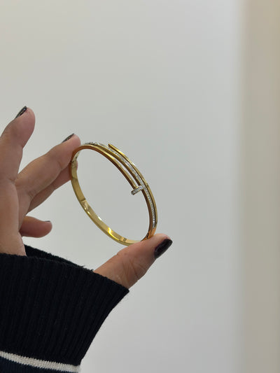 Love nail studded bracelet