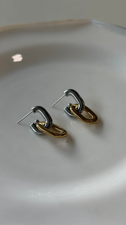 Dura two tone earrings