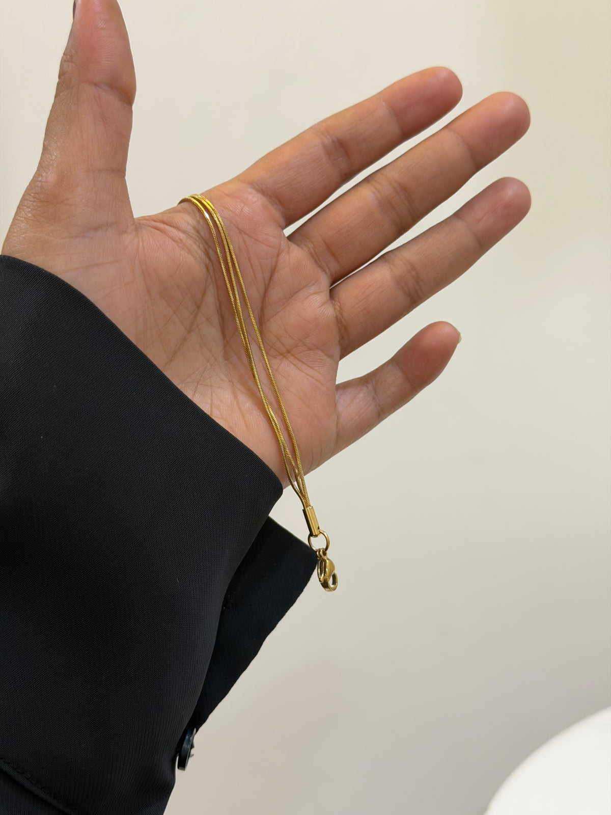 Noir layered chain bracelet