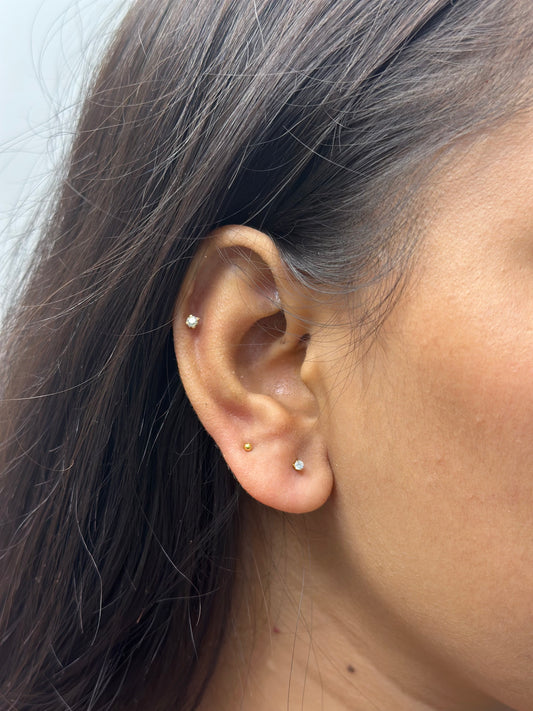 Maya minimal double piercing set