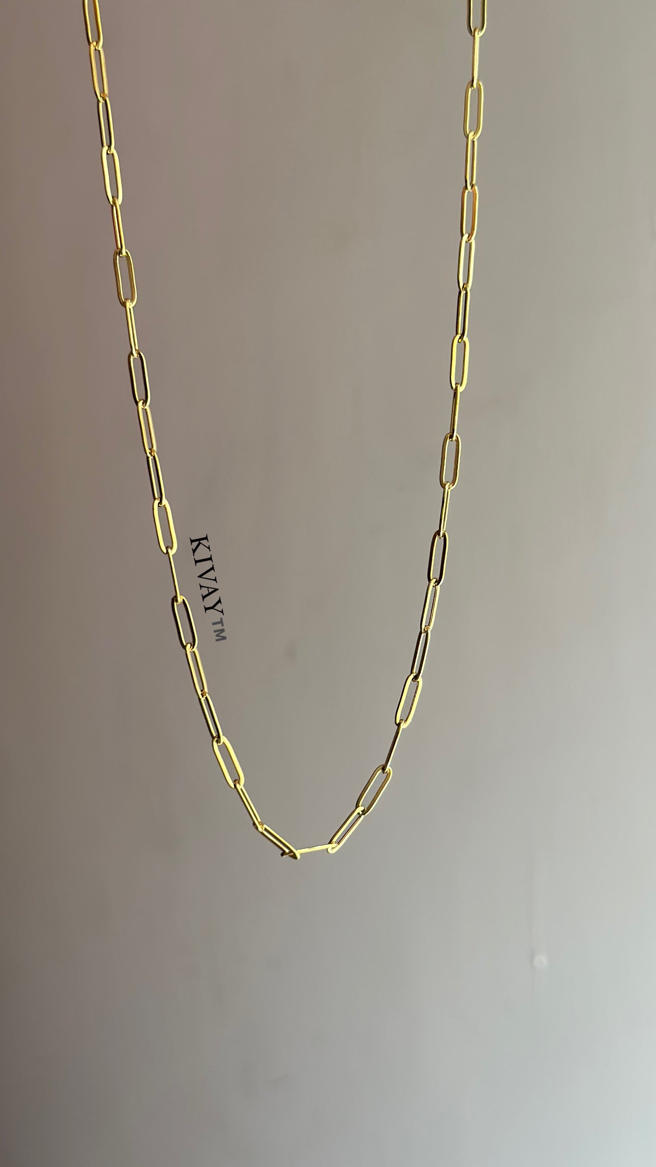 Gold paperclip chain