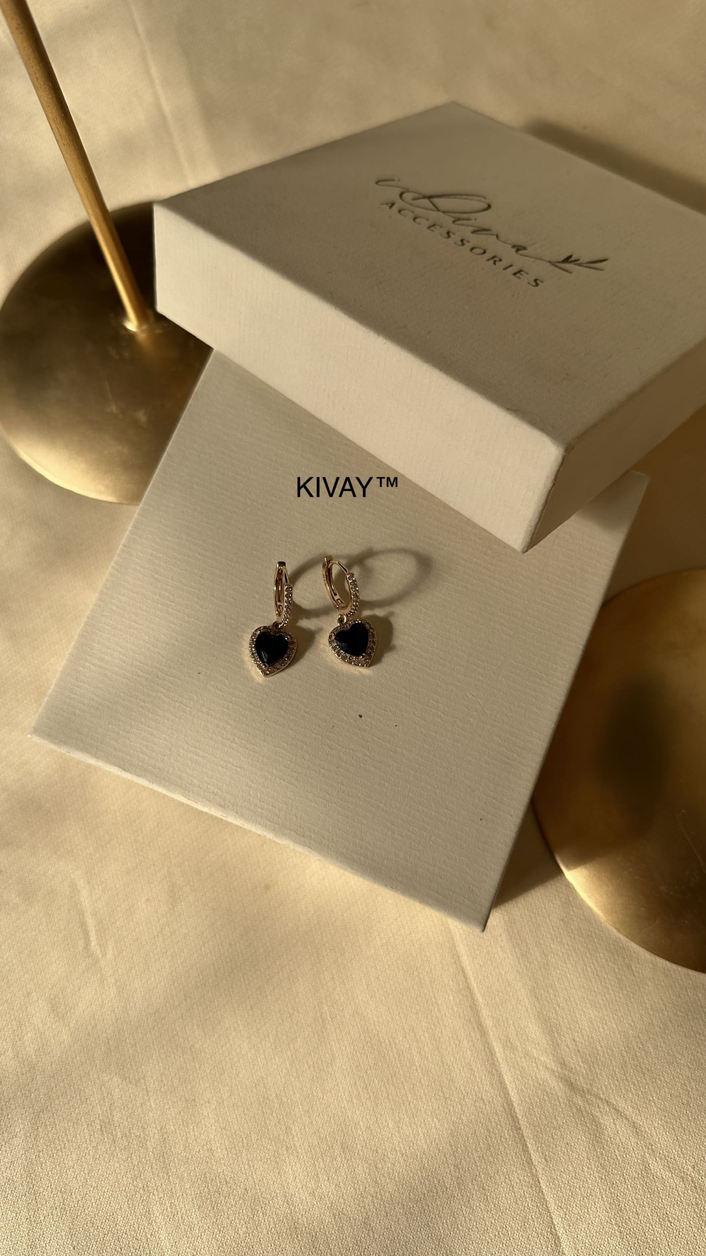 Rosegold Drop Heart Earrings