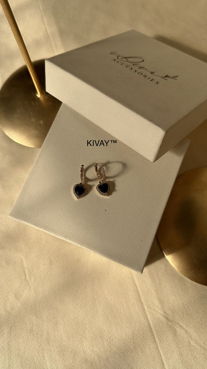Rosegold Drop Heart Earrings