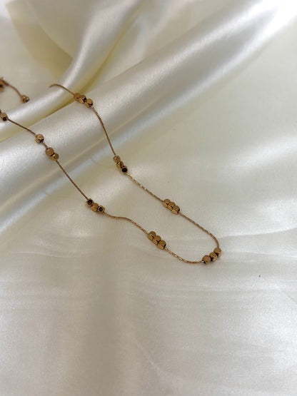 Nira beads necklace Rosegold