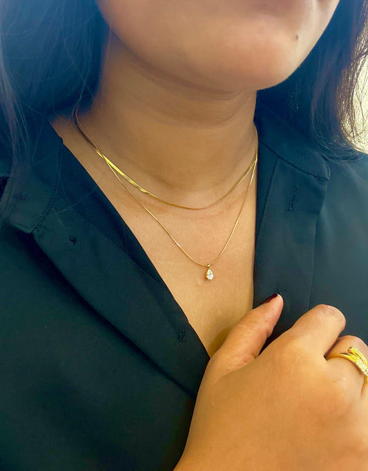 Droplet Layered Necklace