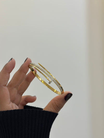 Love nail studded bracelet