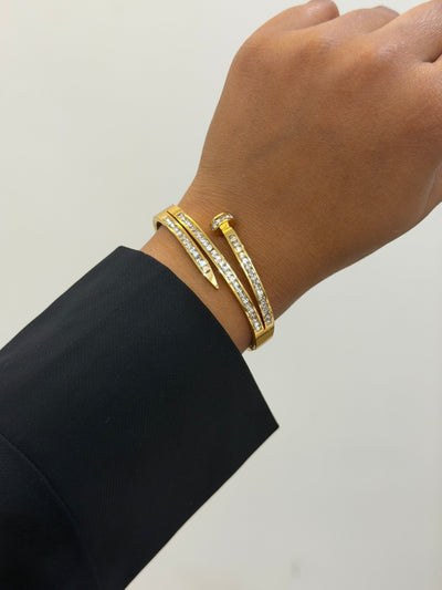 Layer nail small size luxe bracelet