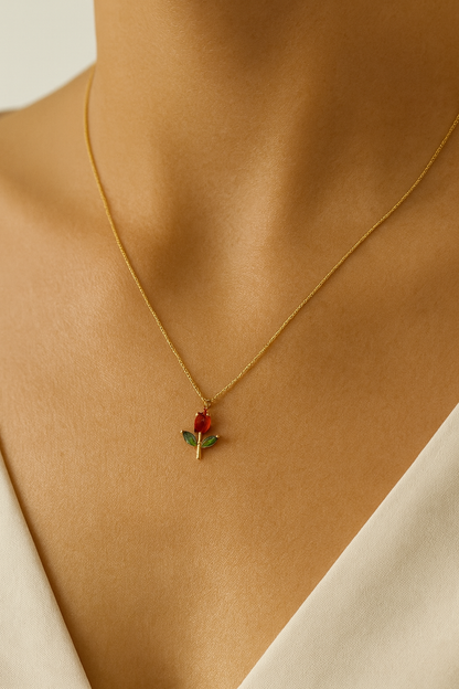 Tulip minimal necklace
