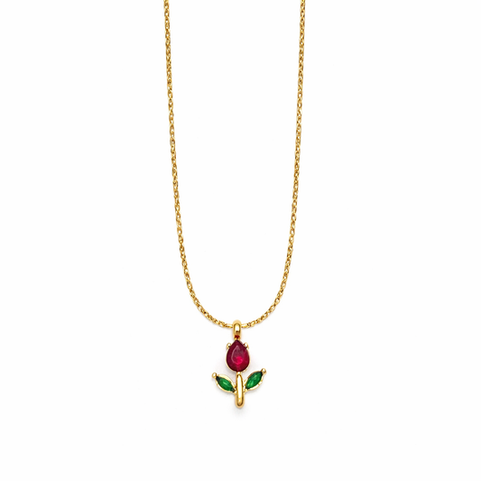 Red rose necklace