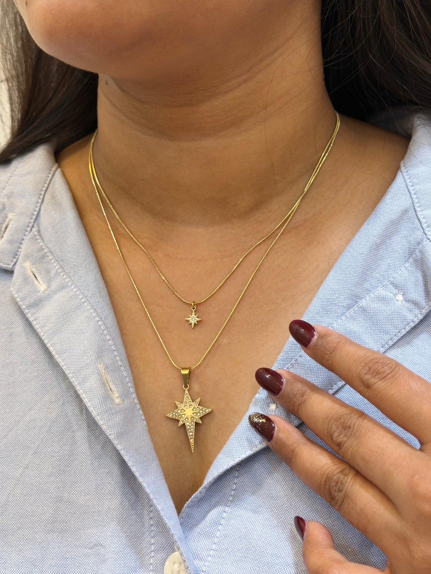 Starlight layered statement necklace