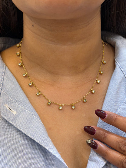 Daisy dangling statement necklace