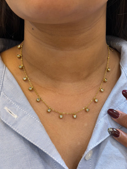 Daisy dangling statement necklace