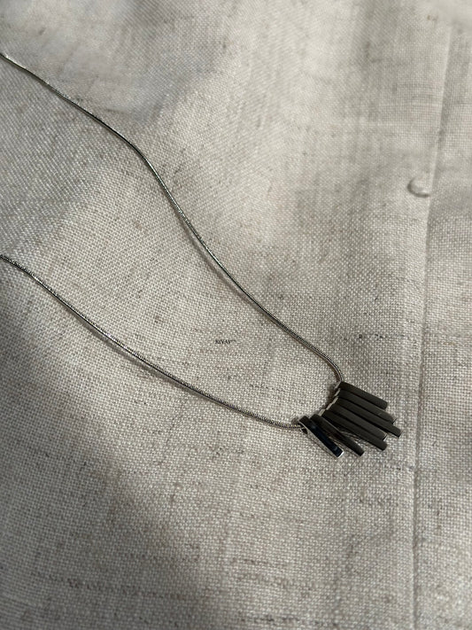 Piano Silver Necklace