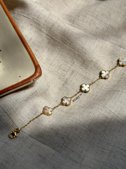 Floral Reversible Chain Bracelet