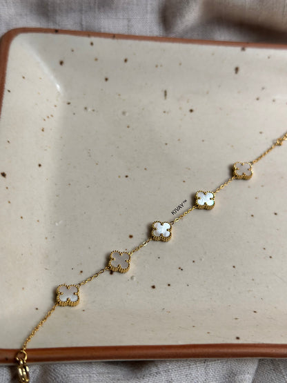 Floral Reversible Chain Bracelet