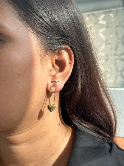 Heart Pin Earring