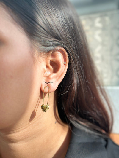 Heart Pin Earring