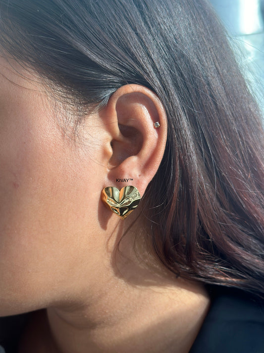Fan Heart Earring