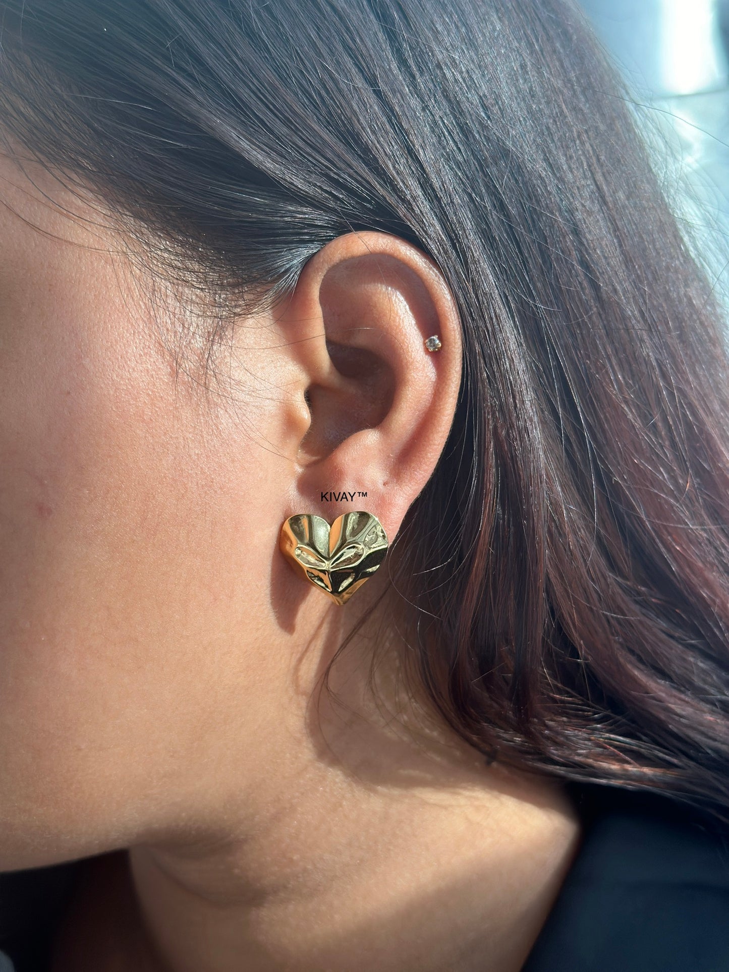 Fan Heart Earring