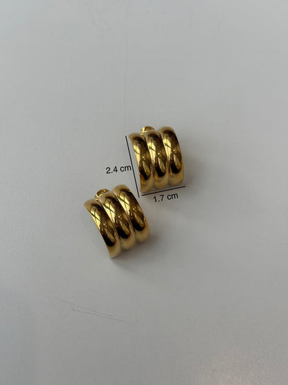 Gold Duffle Earring