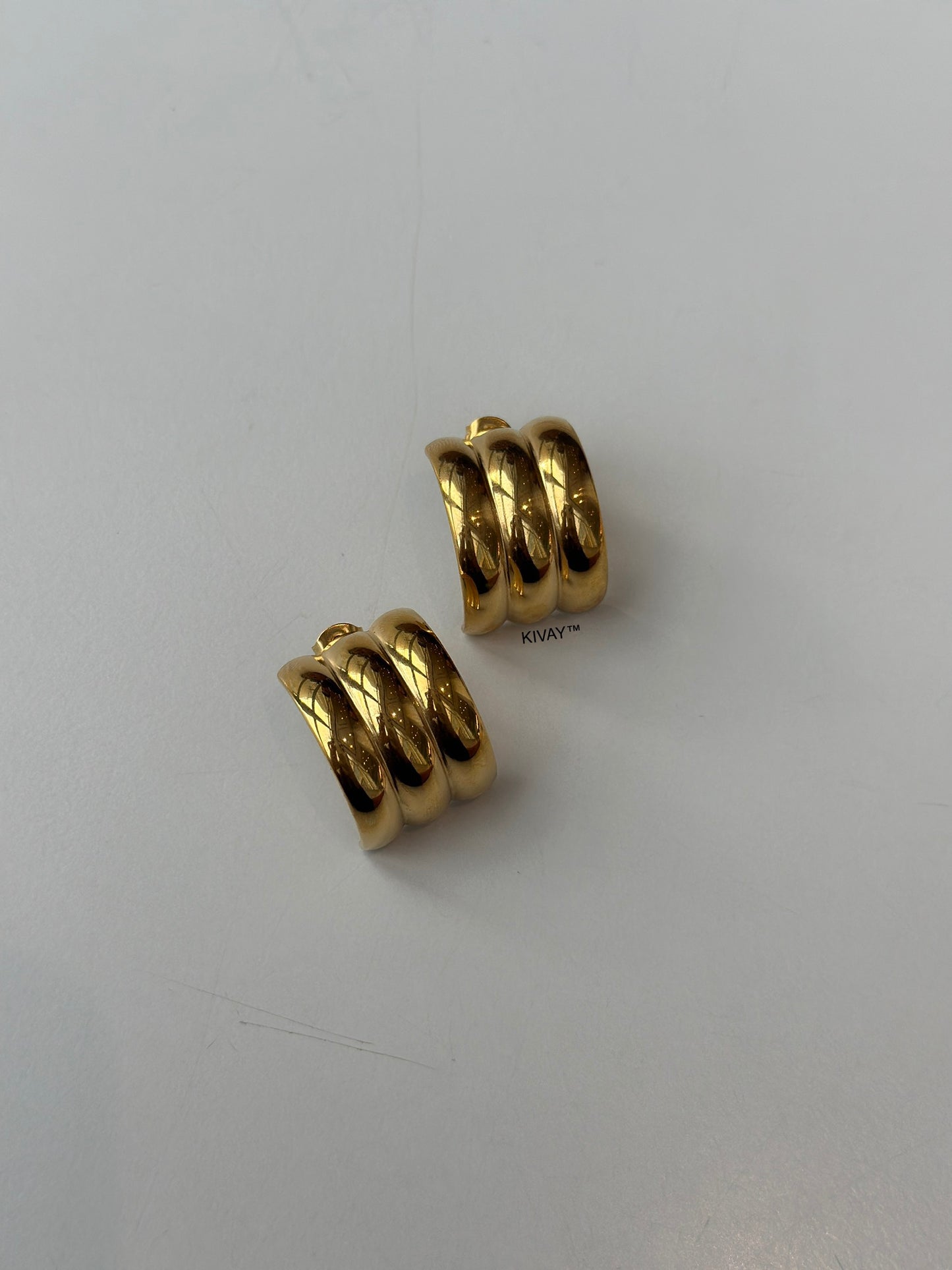 Gold Duffle Earring