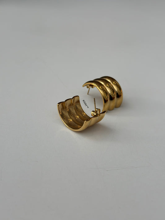 Gold Duffle Earring