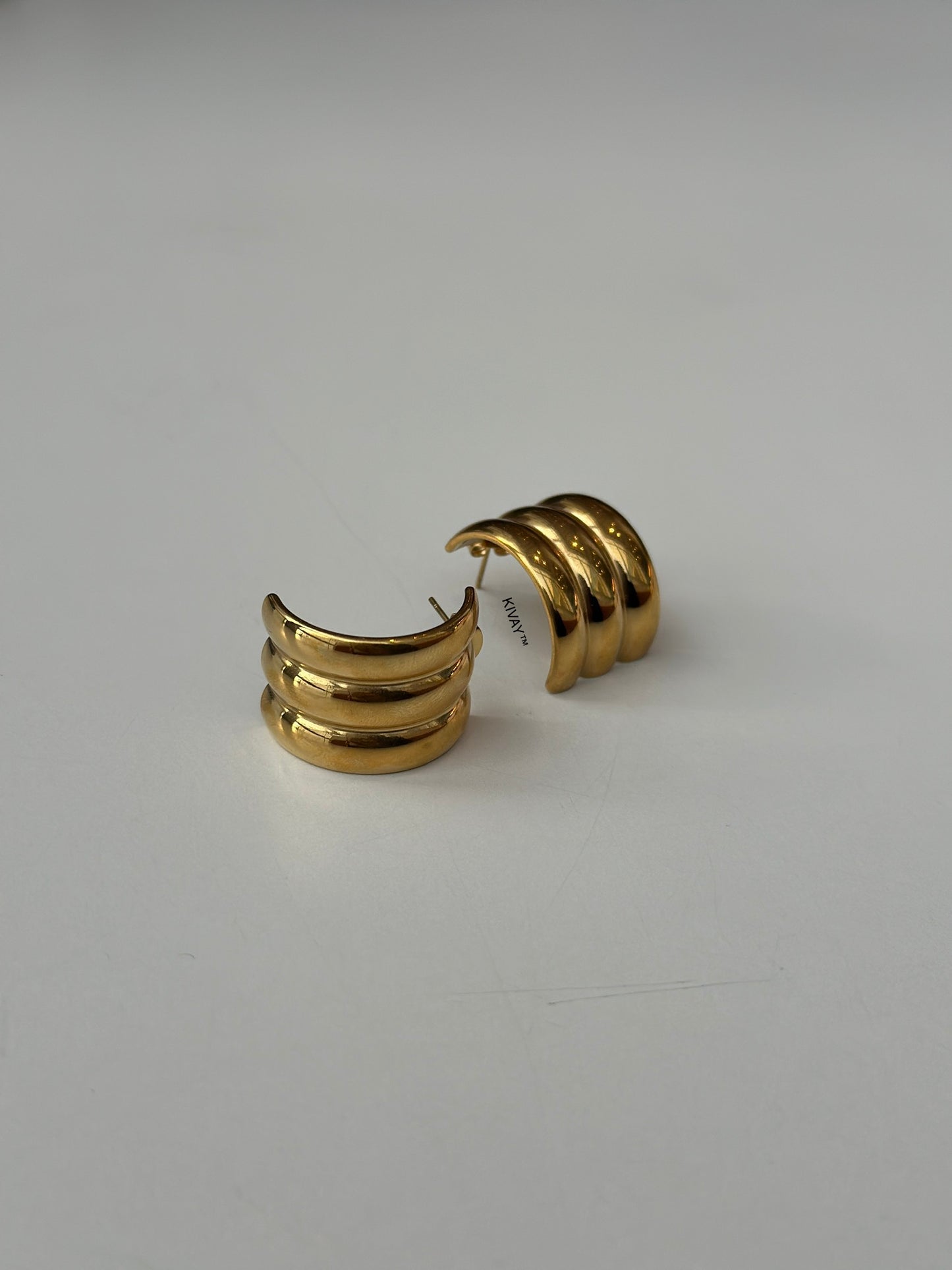 Gold Duffle Earring