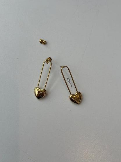 Heart Pin Earring
