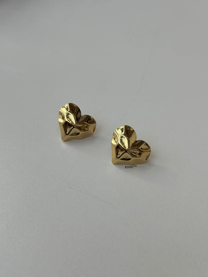 Fan Heart Earring