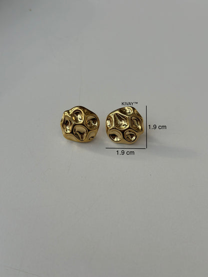 Textured Oval  Earring