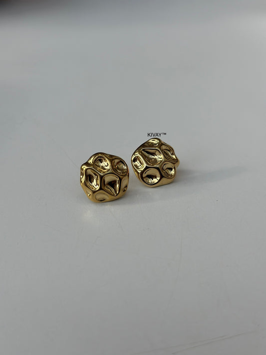 Textured Oval  Earring
