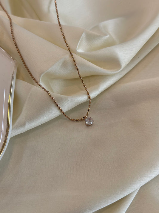Tia Solitaire Necklace