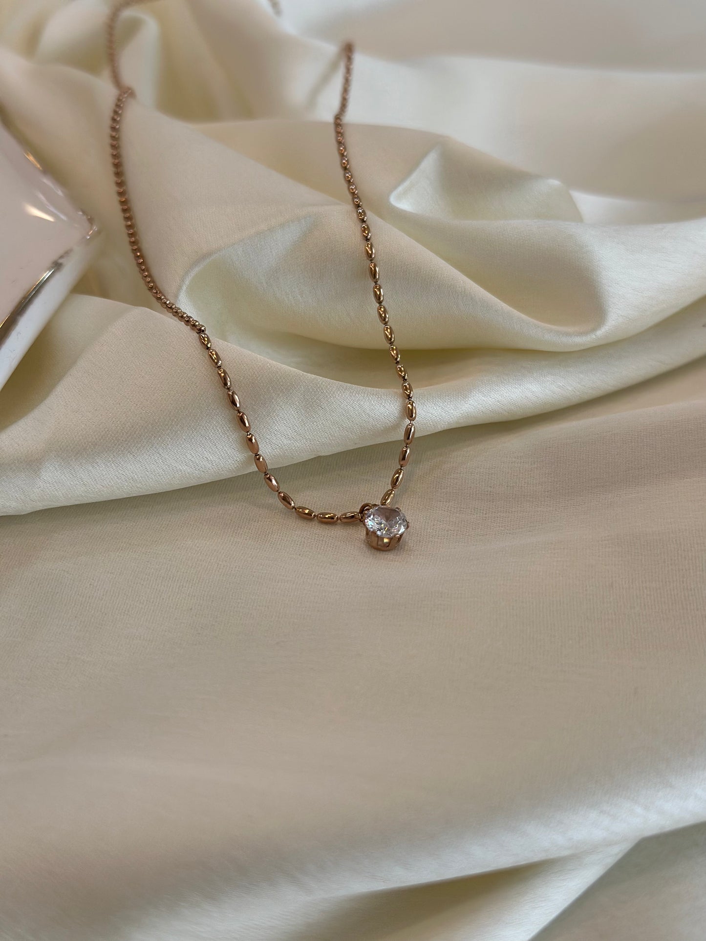 Tia Solitaire Necklace