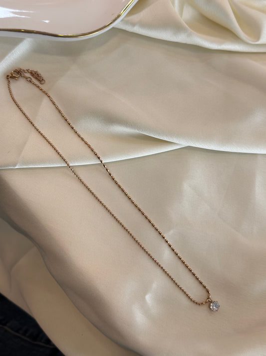 Tia Solitaire Necklace