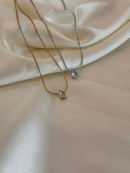 Drop Solitaire Necklace