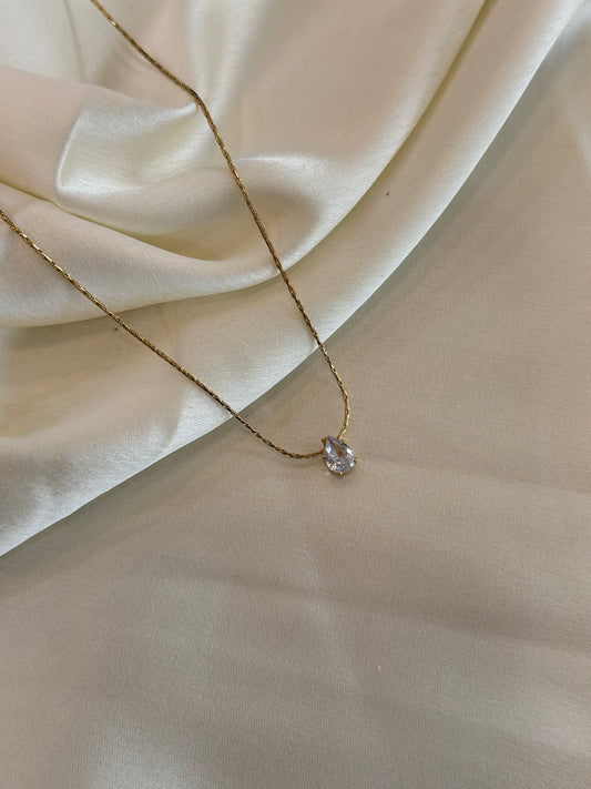 Drop Solitaire Necklace
