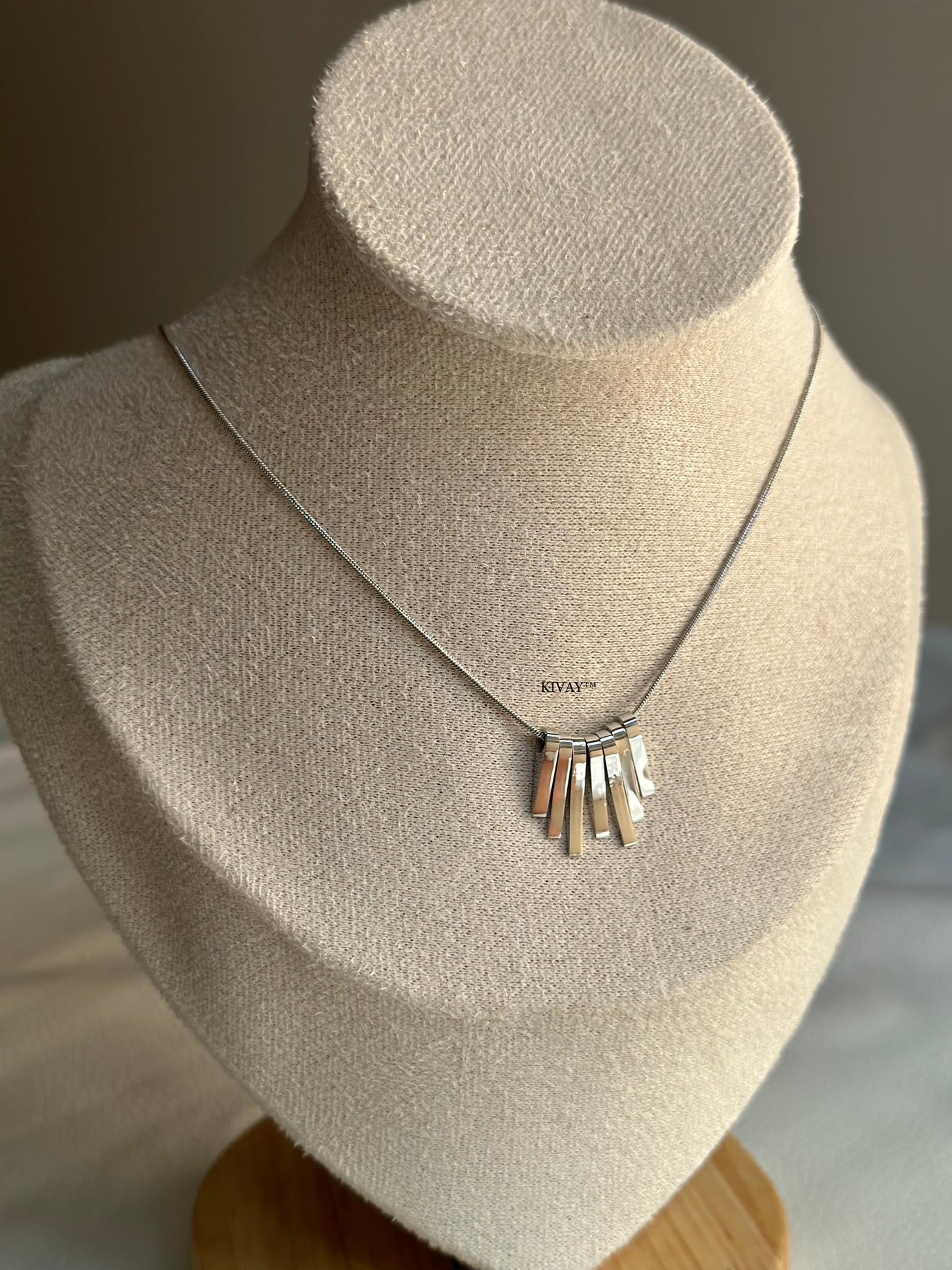 Piano Silver Necklace