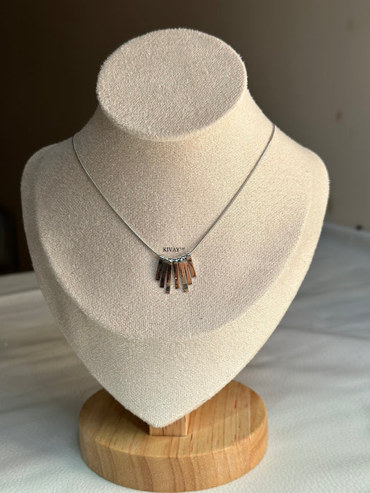 Piano Silver Necklace