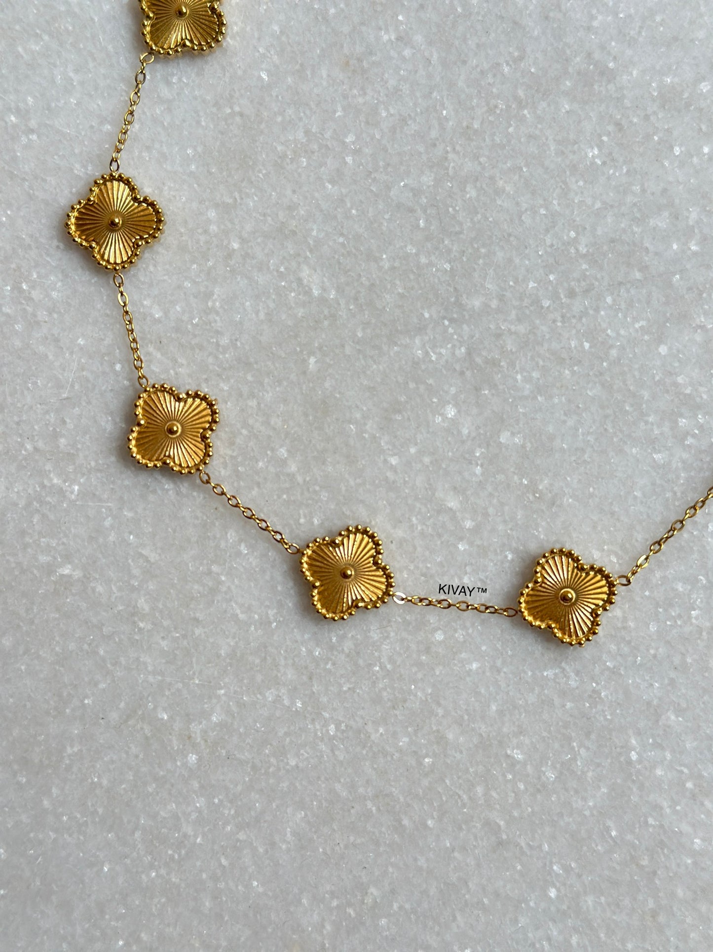 Gold Floral Chain Bracelet