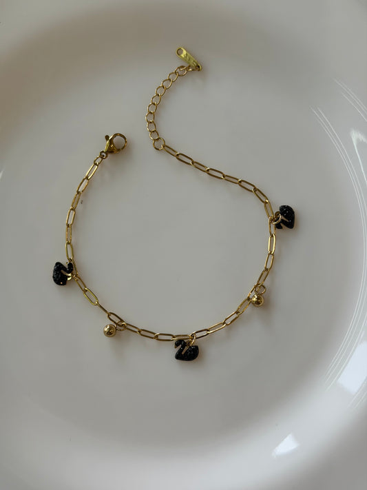 Swan dangling bracelet