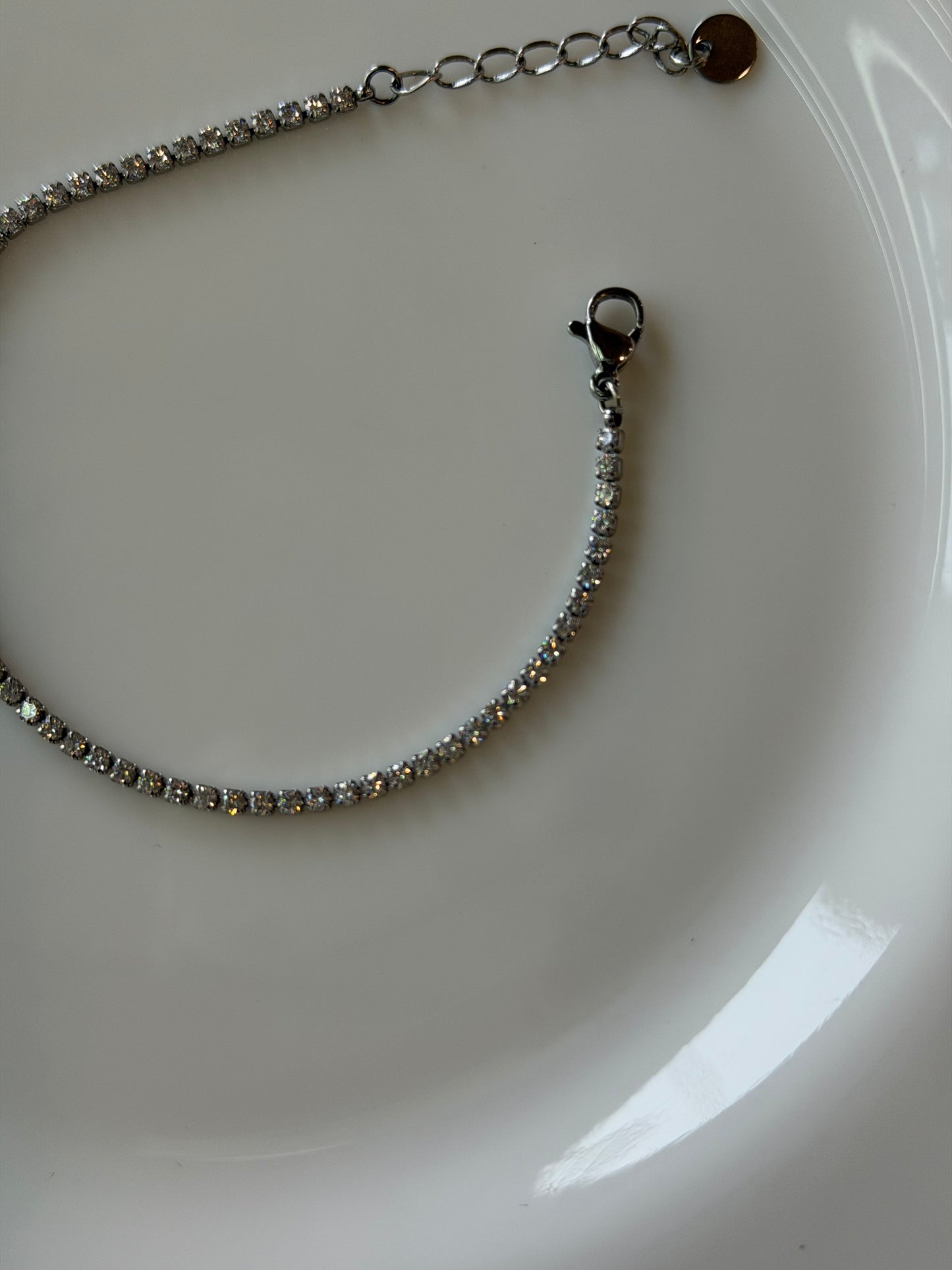 Aura minimal tennis bracelet